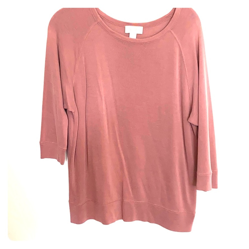 Loft outlet 3/4 sleeve top. Mauve color.